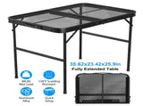 Portable Folding Outdoor Table, Dual Height Adjustable Camping Table with NonSlip Feet, 8.04 lbs 85964229