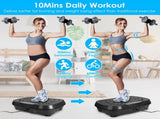 Vibration Plate Exercise Machine with 120 Speed Levels & 2 Resistance Bands, 331Lbs Load Capacity 86926018