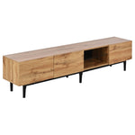 ZUN Modern TV Stand 4 Cabinets& Open Shelves, Color-matching Media Console Table for TVs up to 80'' WF531564AAP