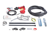 High Flow 10GPM 12V Fuel Transfer Pump Cast Iron with Hose & Manual Nozzle Kit for Gasoline Diesel 30185985