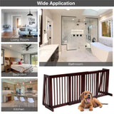 Wooden Pet Gate 3 Panels,Freestanding Length Adjustable 02256176