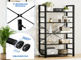 62"x 24" Freestanding Bookshelf 5 Tier Bookcase Open Display Storage Shelf with Metal Frame, Black 51635985