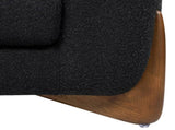 Alpine 44" Sherpa Arm Chair, Ebony Black Boucle B2719P238342
