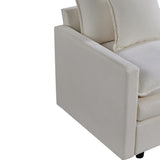 Chenille Fabric Comfy Deep Single Seat Sofa Upholstered Reading Armchair Living Room W1036P187125
