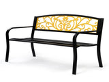50" Iron Outdoor Courtyard Decoration Park Leisure Bench 16427178