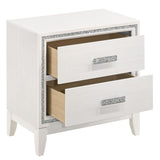 White 2-drawer Nightstand B062P181334