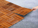 27pcs Wood Interlocking Deck Tiles 11.8"x11.8", Waterproof Flooring Tiles for Indoor and Outdoor, 65022091