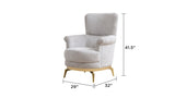 Zoe Modern style Chair made with wood and Gold accents in Gray G150109330