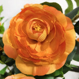Artificial Camellia Tree 2 Pack, 36"Faux Camellia in Pot with Orange Flowers, Greenery Potted W2641P314787