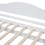 Twin Size Canopy Day Bed with twin size Trundle, White WF308885AAK