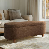 Boucle Flip Top Storage Bench B035P262674