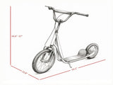 Green Teens Kids Ride-On Scooter Height Adjustable Handlebar, Dual Brakes, Pneumatic Wheels Safe 32811911