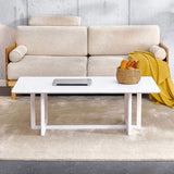 Chinese style white solid wood and imitation rattan coffee rectangular solid wood coffee low W1151128046