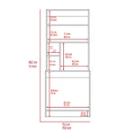 ZUN Sawgrass Writing Computer Desk, Hutch, Four Shelves B200P148805