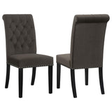 Brown and Rustic Espresso Tufted Side Chairs B062P145441