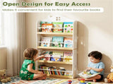 4-Tier House-Shaped Kids Bookshelf, 60.9615.24129.54 cm Front-Facing Book Rack with Anti-Toppling 53973708