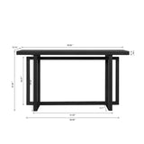 59" Narrow Console Table - MDF Entryway Sofa Table for Hallway, Living Room, Foyer with Space-Saving W3137P294536