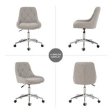 Modern teddy fleece fabric with chrome legs living room furniture dining chair, soft and W210127513