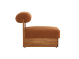 Modern Boucle Lounge Chair with Solid Wood Frame and Rolled Backrest, Soft and Durable Boucle N767P256409D