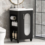 20" Bathroom Vanity with Sink, Bathroom Vanity Cabinet with Two-tier Shelf, Adjustable Shelf, Solid N725P246925B