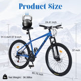 ZUN Mountain Bike for Men and Women 26 inch 24 Speed Suspension Fork KENDA Tires W1019P187576