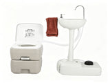 5 Gallon Upgrade Portable RV Toilet with Matching White Lid Ring Waste 83678681
