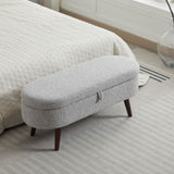 S02 Basics Upholstered Storage Ottoman and Entryway Bench GREY W1805P178791