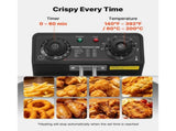 Commercial Electric Deep Fryer, 9.51 Qt, 1700W Stainless Steel Countertop Fryer with Adjustable 26610532
