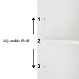Double Doors Bathroom Cabinet White 91618013
