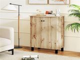 4-Tier Removable Shelf Shoe Organizer, Farmhouse Wooden Shoe Cabinet with Anti-Tip Hardware for 30500270
