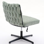 ZUN Armless Office Desk Chair No Wheels, GREEN W1372131078