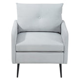 Accent Chair With Metal Black Legs,Comfy Chenille Club Fabric Armchair,Single Sofa Chair for Living W3042P262914