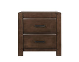 Espresso Finish Two Drawers Nightstand 1pc Contemporary Bold Framing Wooden Bedroom Furniture B011P257334