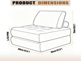 62.9"Corduroy Fabric Beanbag Couch for Living Room, Bedroom & Dorm, Cozy Fluffy Cloud Mini W3975P548698