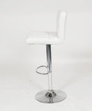 ZUN Swivel Faux Leather Adjustable Hydraulic Bar Stool, Set of 2, White T2574P164843