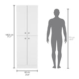 Lynch Kitchen Pantry Storage Cabinet 71" Height, With 4 Doors, 5 Adjustable Shelves, Freestanding B200P188842