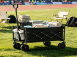 120L Heavy Duty Folding Wagon Cart , Collapsible Utility Wagon with All-Terrain Wheels for 86620856