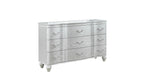 ZUN Landmark Traditional Style 9-Drawer Dresser With metal drawer pulls Made with Wood in Silver B009P235325