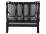Grey and Black Removable Back Accent Chair B062P145653