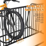 10 - Bike Floor Bike Rack, Easy - Assembly Modern Metal Double - Sided Commercial Grid Bicycle Floor W2505P311479