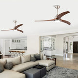 (Same SKU W1592P176970) 52" Solid Wood Blades Ceiling Fan With Light with Remote Control, Noiseless W1592P268340