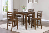 Casual 5-Piece Counter Height Dining Square Table Side Chairs Kitchen Table Dining Room Wooden B011P184055