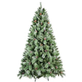 Artificial 6ft Green Christmas Tree with 988PVC/Hard Needle Mixed Branch Tips, 300L warm white led, 92279210