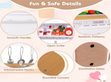Kids Pretend Play Kitchen Set Certified Realistic Sound with Storage & Accessories 99592607