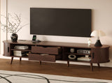 70 Inch Mid Century Modern TV Stand, TV Stand for 80 Inch TV, TV Stand with Tambour Doors, Drawers 26993441