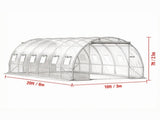 20' x 10' x 7' Walk-in Tunnel Greenhouse, Portable Hot House with Galvanized Steel Hoops & 12 63923894