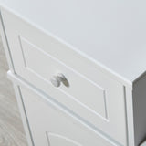 ZUN Wooden shoe storage stool with drawers - white W2181P160397