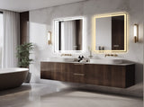 36*36in LED Bathroom Mirror, Anti-Explosion Glass, Rust-Resistant, Anti-Fog Features, Tri-Color W2709P243340