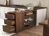 Kitchen Sideboard, Small Countertop Organizer, Tabletop Cabinet with 2 Glass Sliding Door,3 Side W331P289098