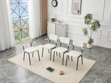 Dining Chairs Set of 4, Huggable Upholstered Dining Chairs with Soft Skin-Friendly Velvet Fabric, W3493P449277